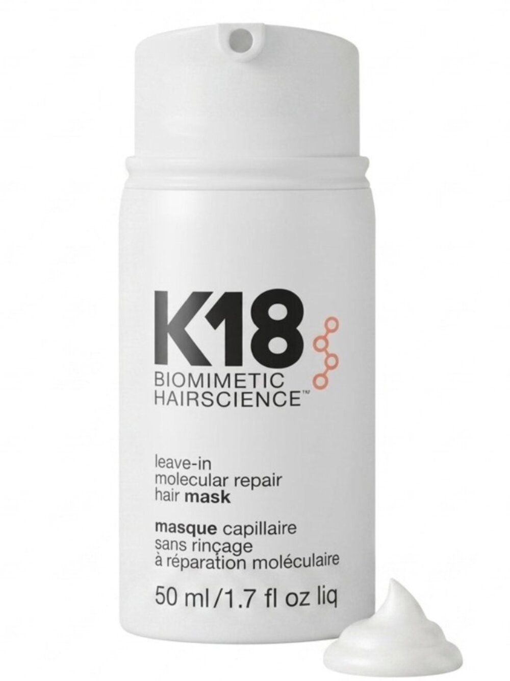 K18 Leave-In Molecular Repair Hair Mask 50ml Strengthens & Restores Damaged Hair - Picture 2 of 2